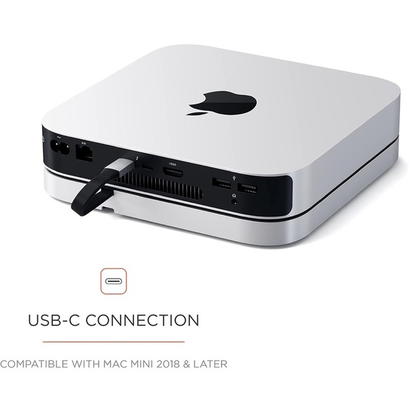 Satechi USB C Hub - Type-C Aluminum Stand & Hub for M1/M2 Apple MacMini - Picture 7 of 9